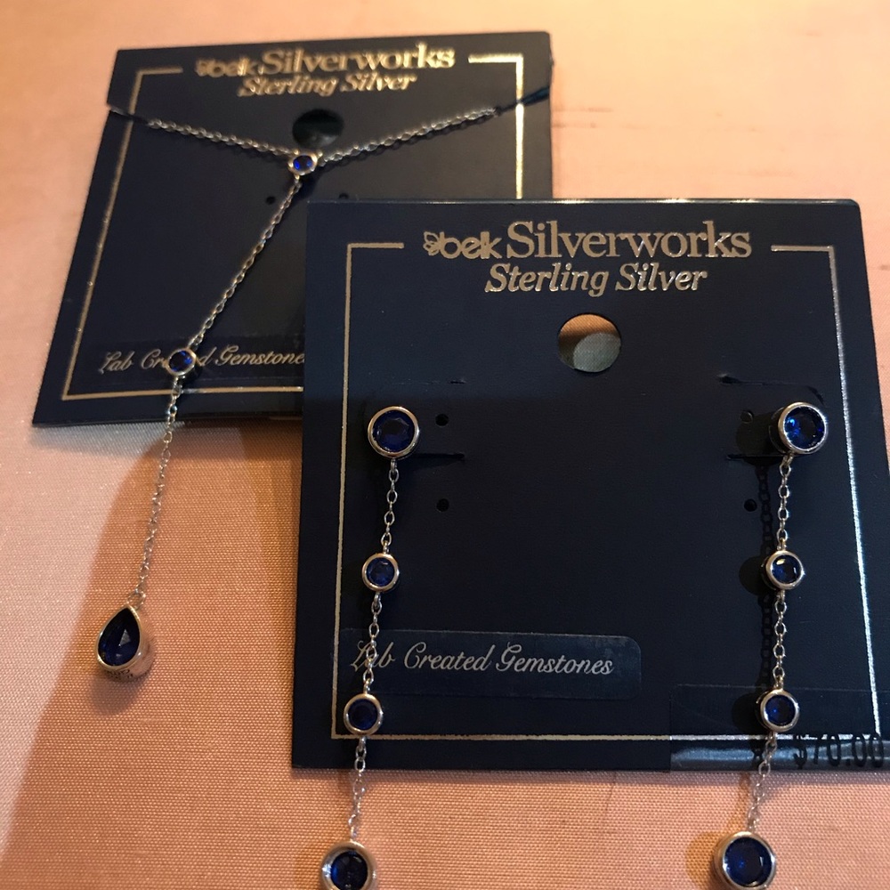 NWT Belk Silverworks sterling earrings/necklace